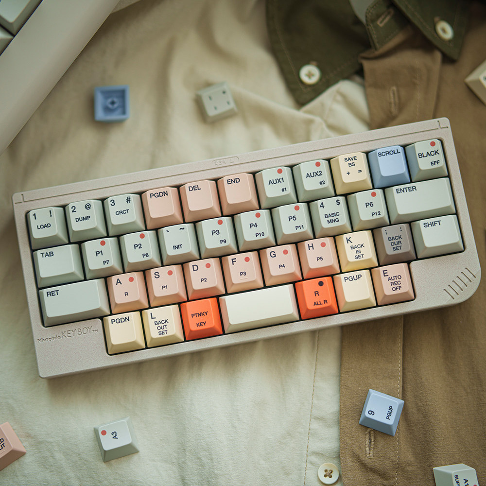 Retro Gaming Keyboard - FBB Keycaps S9000 Retro Style For