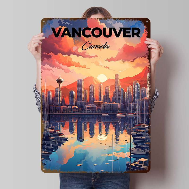 Retro Gaming Vancouver - Vancouver Travel Print Printing Poster Customized