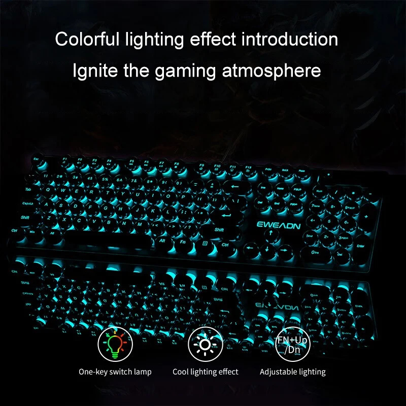 Retro Punk Mechanical Feel Key - Retro Gaming Keyboard review and price