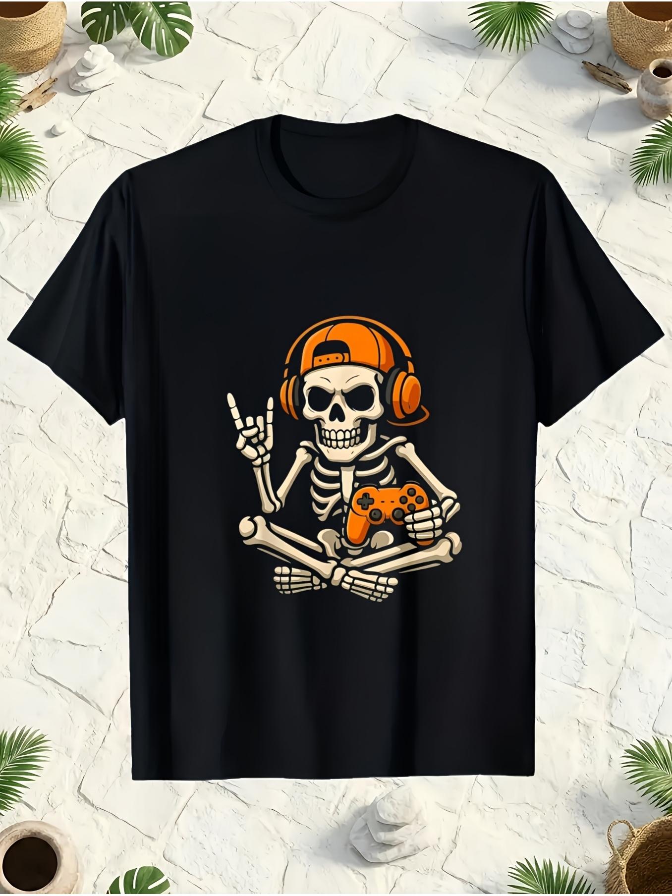 Men's Video Game Skull Print T - Retro Gaming Icons review and price