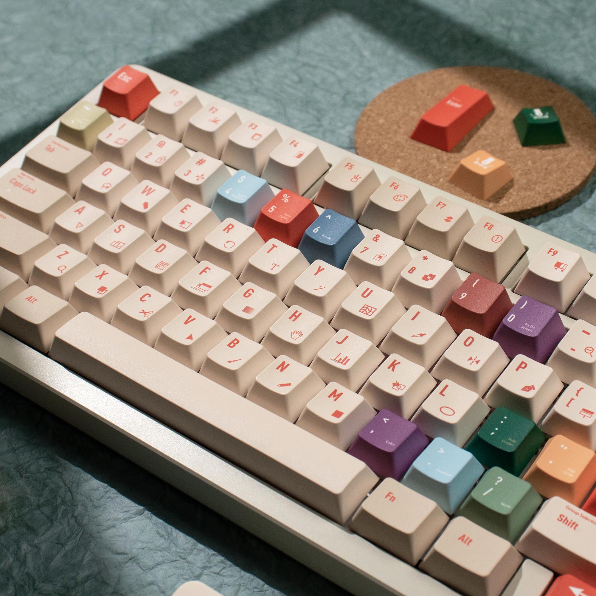 Illustrator Keycaps DYE-SUB Ch - Retro Gaming Keyboard review and price