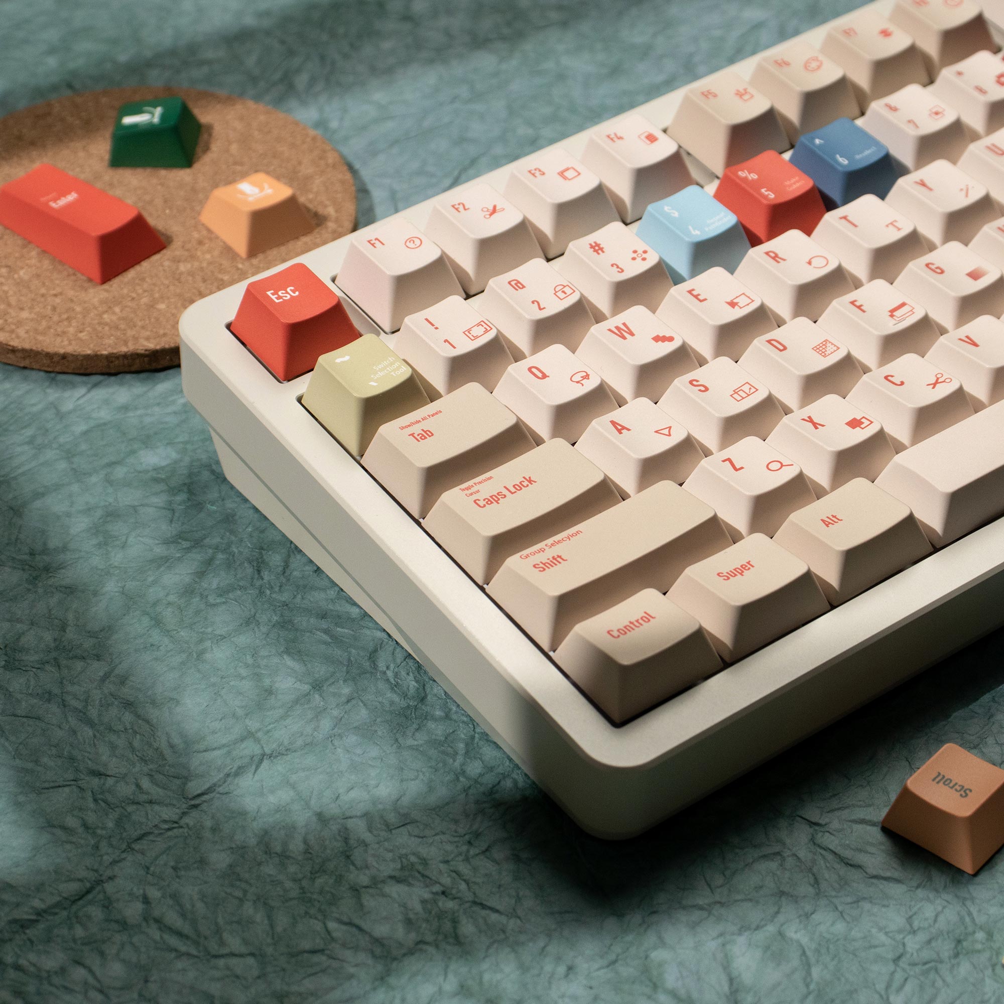 Illustrator Keycaps DYE-SUB Ch - Retro Gaming Keyboard review and price